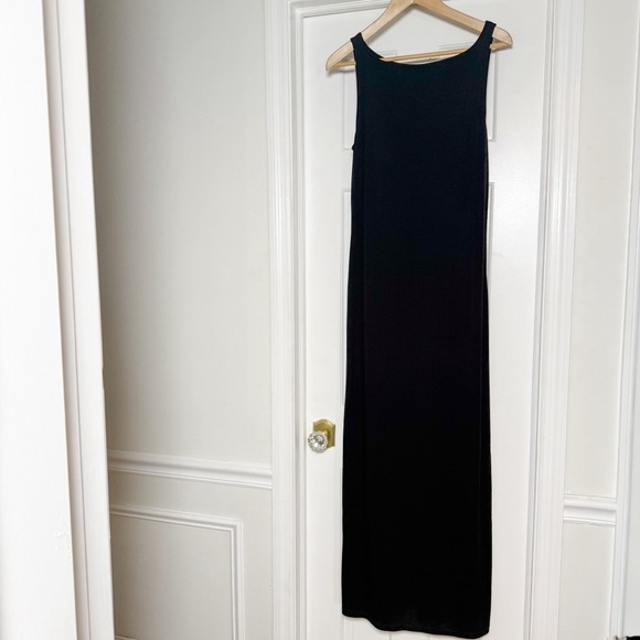 Ann Taylor Womens Black Sleeveless Maxi Tank Dress Size 12 Maxi Long Elegant - Picture 2 of 10